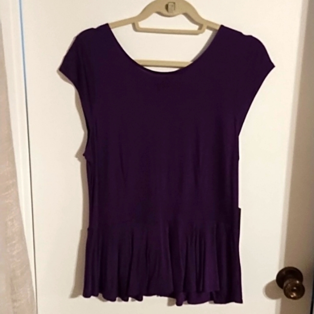 NWT Jennifer Lopez large purple 💜 blouse